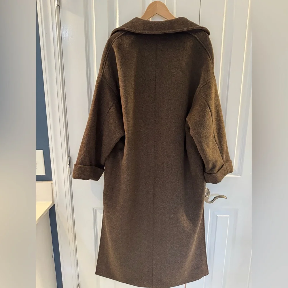 Levi Strauss brown wool blend oversized overcoat - Picture 9 of 9